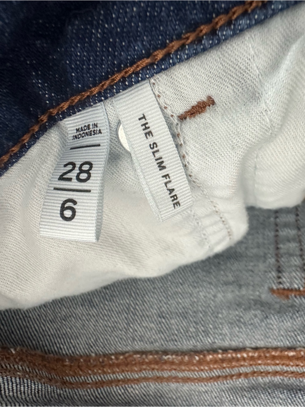 LOFT The Slim Flare Women’s Size 28/6 Stretch Denim Blue Jeans Casual - Picture 8 of 14
